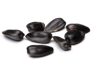 Sunflower seeds  isolated on white background close up