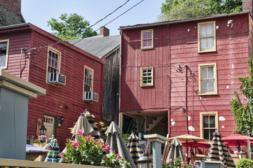 The historic town of Harpers Ferry in Virginia USA