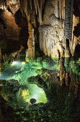 The Fabulous Luray Caverns in Virginia USA. Visitors by the millions have made Luray Caverns the most popular caverns in Eastern America