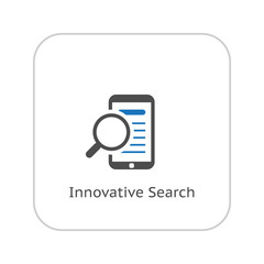 Innovative Search Icon. Business Concept. Flat Design.