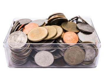 Thai coin on white backgrounds