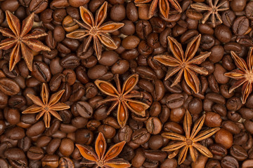 roasted coffee and star anise Macro