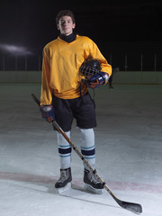 hockey player portrait