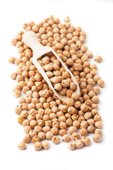 Chickpeas isolated on white