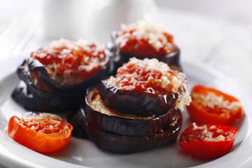 Baked vegetables for breakfast