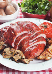 Roasted christmas ham