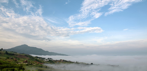 Peaceful Valley a view from top of mountain