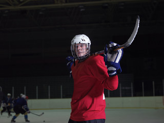 hockey player portrait