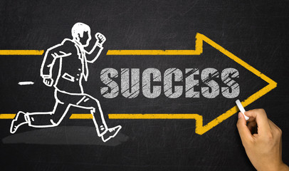 running businessman; success concept