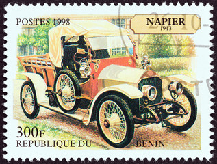 Fototapeta na wymiar Napier Delivery Car, 1913 (Benin 1998)