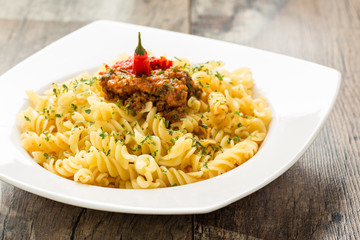 Fusilli mit Chili Pesto - Fusili with hot pesto