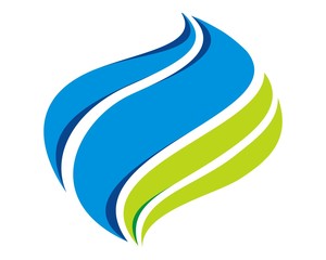 abstract moving forward logo