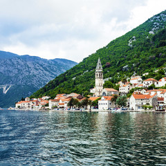 Fototapeta premium Perast, Kotor bay, Montenegro, Adriatic sea.