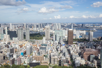 Fototapeta na wymiar 東京タワーからの眺め（東京湾方面）