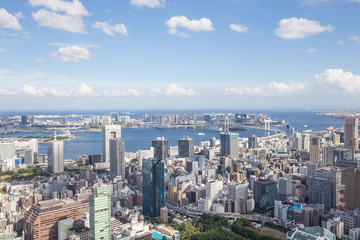 Fototapeta na wymiar 東京タワーからの眺め（東京湾方面）