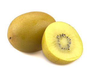 Fototapeta premium Kiwi sungold on white background
