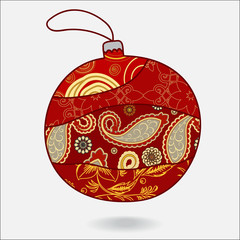 stock vector christmas decorative isolated boll.patchwork design