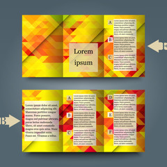 Brochure template with abstract background. 