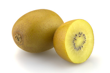 Fototapeta premium Kiwi sungold on white background
