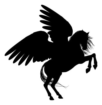Rearing Pegasus Silhouette