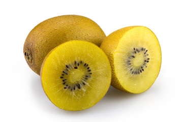 Kiwi sungold on white background