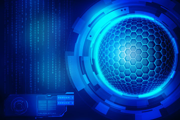 Abstract technology background with bright flare