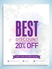 Abstract Sale flyer, template or banner design.