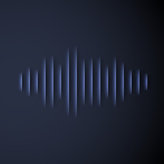 Paper sound waveform with shadow