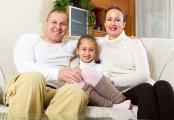 Obraz premium family relaxing at home