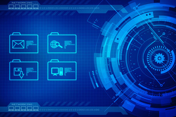 Abstract technology background with bright flare