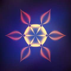 Shining abstract flower