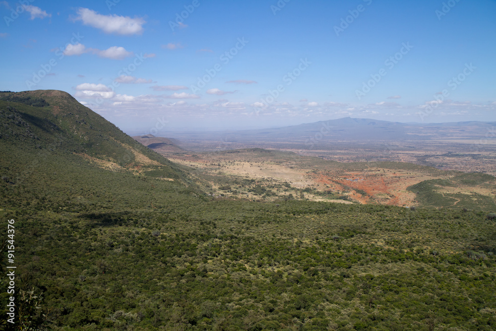 Poster rift valley view from the hills of Nairobi