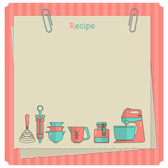 Recipe card. Kitchen note template