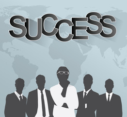 Silhouette people of Business concept.