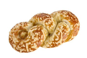 Bun with cheese gratin