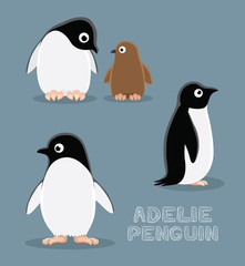 Naklejka premium Adelie Penguin Cartoon Vector Illustration