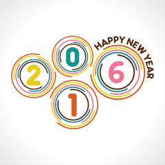 creative New Year 2016 design stock vector