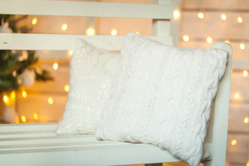 Cozy white pillows
