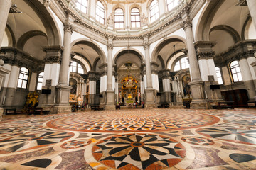Basilica Santa Maria della Salute - Venezia Italy / Interior of the Basilica of Santa Maria della...