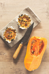 Mini quiche top view