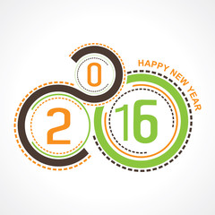 creative New Year 2016 design stock vector