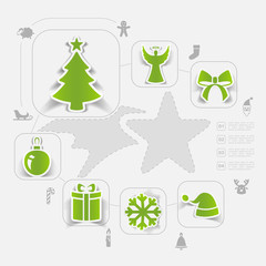 Christmas sticker infographic