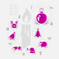 Christmas sticker infographic