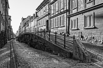 Fototapeta premium Old Street of Stockholm City, Stockholm, Sweden