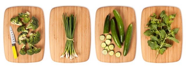 composite with many different varieties of ingredients on a wooden board