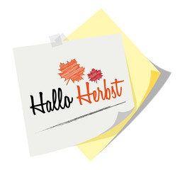 Post it | Notizzettel | Hallo Herbst