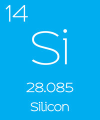 Informative Illustration of the Periodic Element - Silicon