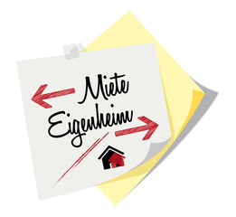 Post it | Notizzettel | Miete Eigenheim