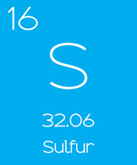 Informative Illustration of the Periodic Element - Sulfur