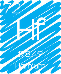 Informative Illustration of the Periodic Element - Hafnium